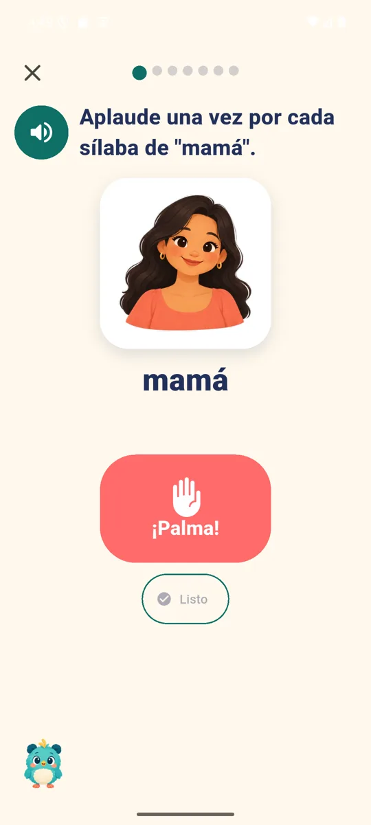 Pantalla de Chiquinova Sílabas y Palabras